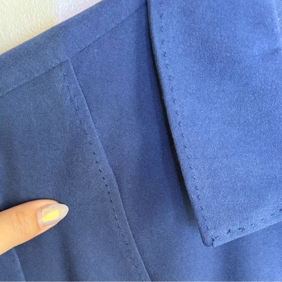 Tradition Navy Brushed Zip Up Blazer Jacket Womens Size 14 - Picture 3 of 9